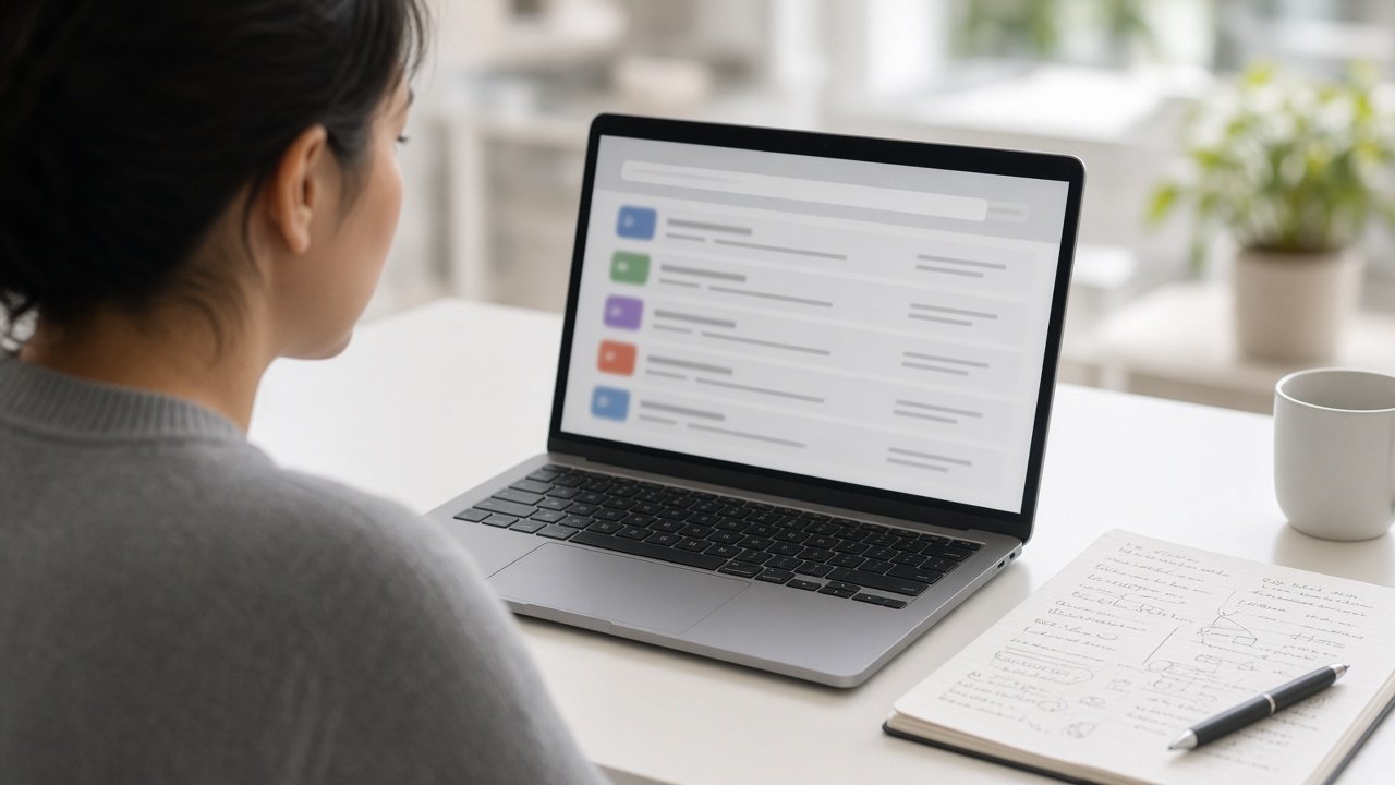 Researcher reviewing how AI affects Google search results