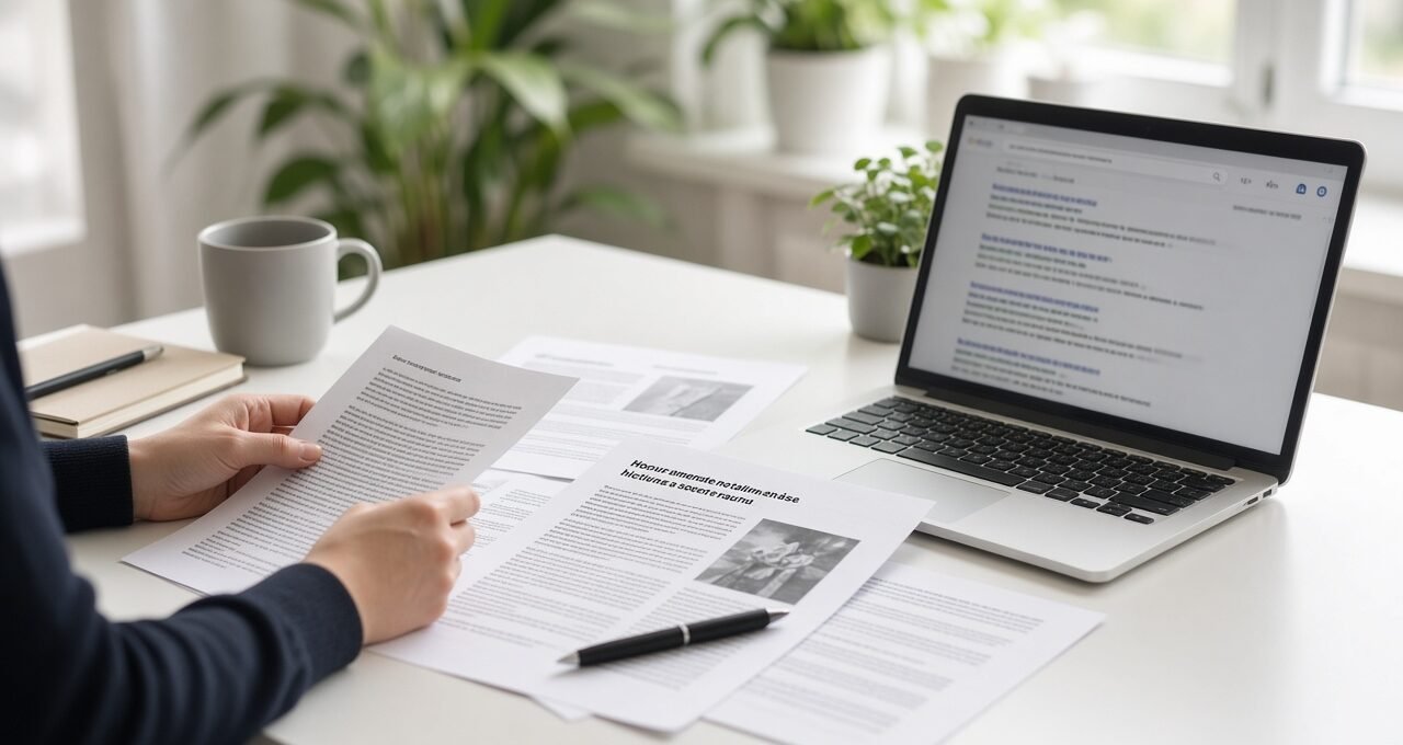 Editor reviewing pages for content quality and E-E-A-T