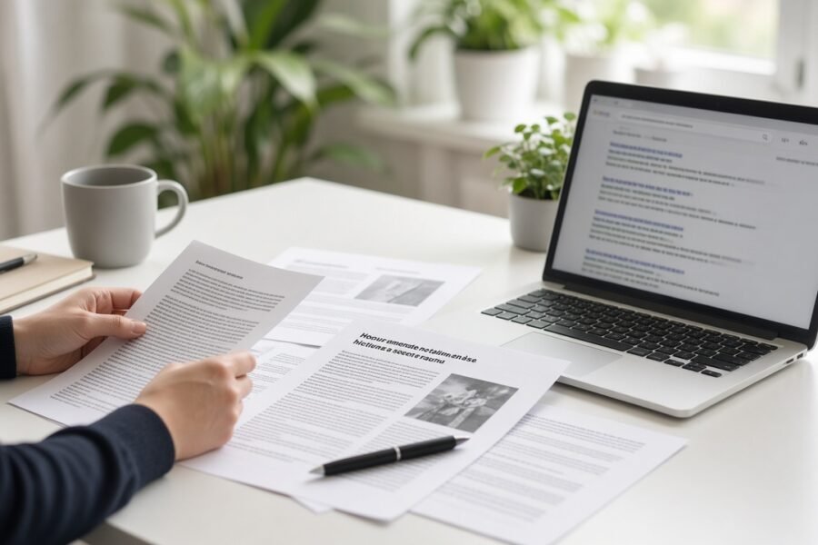 Editor reviewing pages for content quality and E-E-A-T